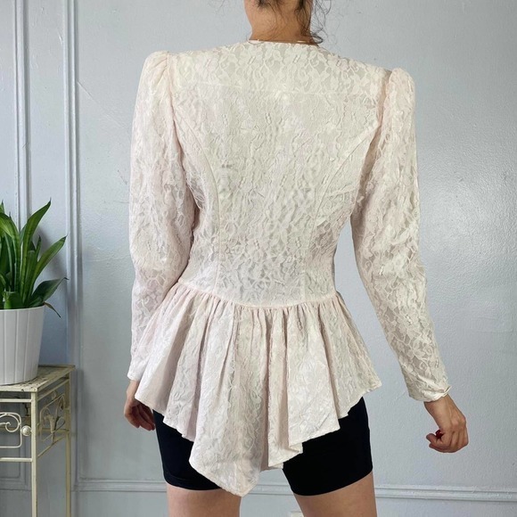 Vintage 80s Gunne Sax Edwardian style Top - Picture 3 of 4